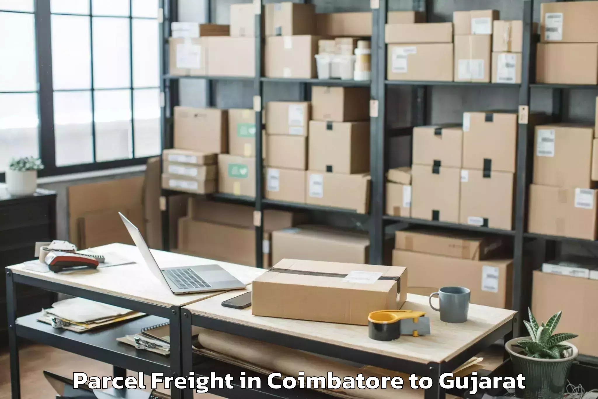 Book Your Coimbatore to Jamkandorna Parcel Freight Today